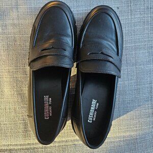 Like-New Pierce Black Slip-On Vegan Leather Chunky Penny Loafers by Cushioniaire
